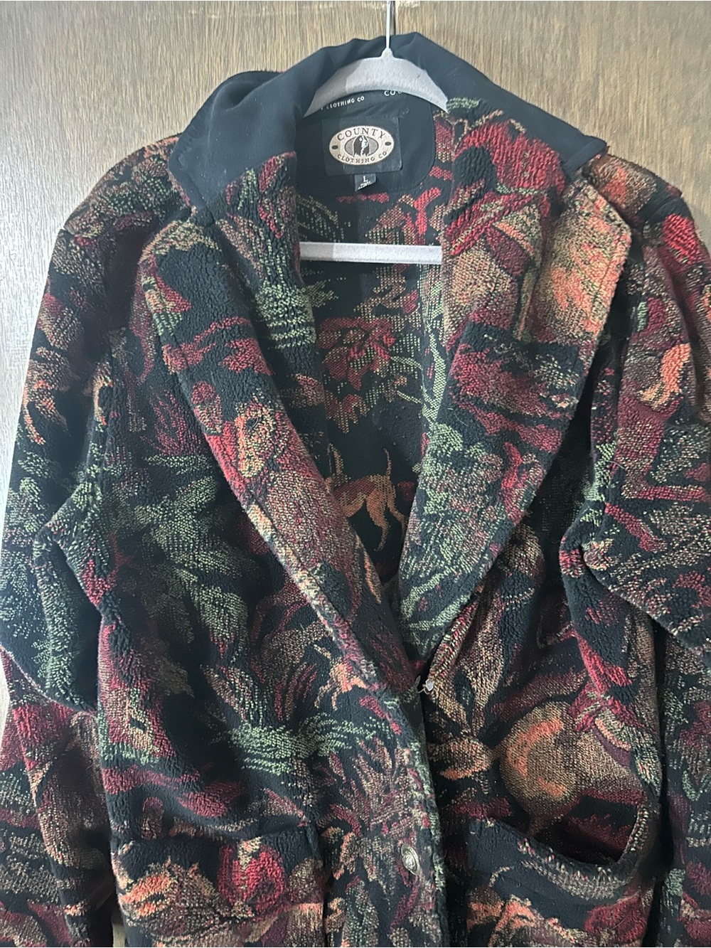 Vintage County Clothing Co. Tapestry Floral Jacket Multicolor Hunt Horse Rider M - Picture 3 of 10